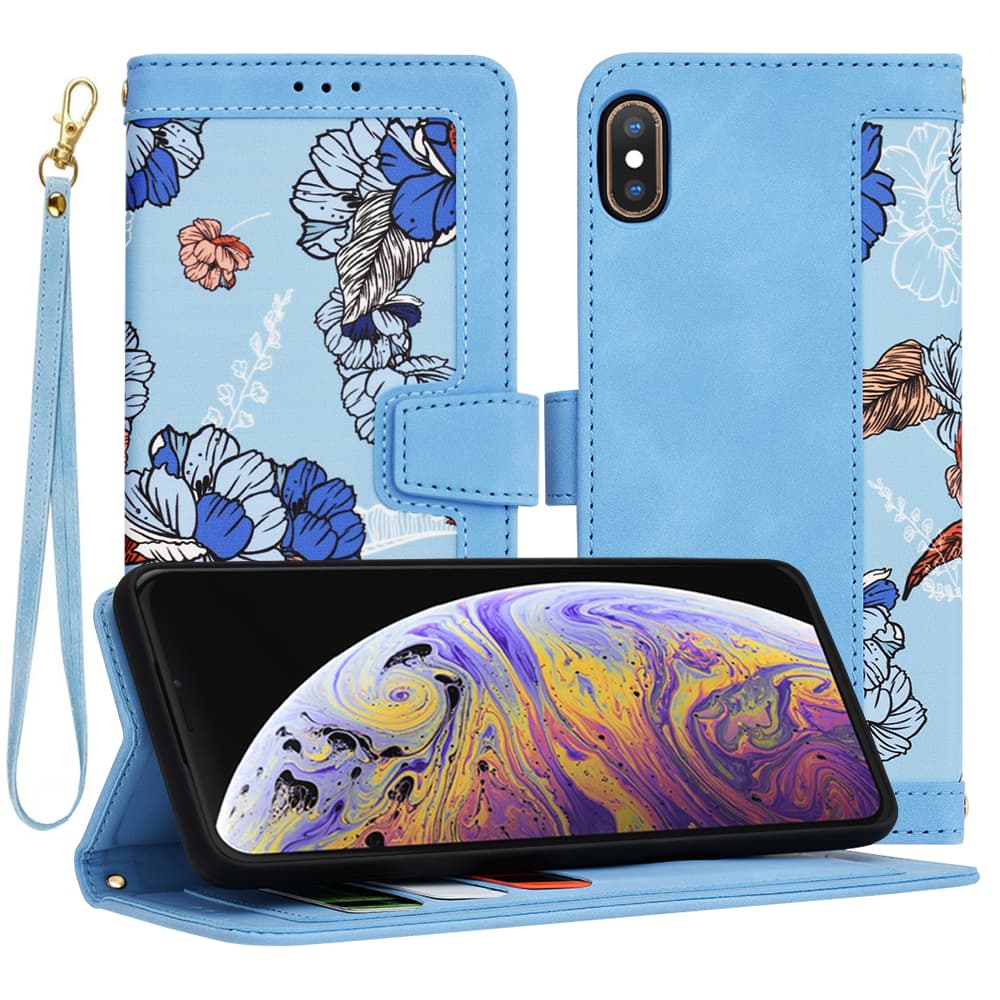 Techsuit FlipCraft iPhone XS Max Vibrant Blue kryt - náhled 1