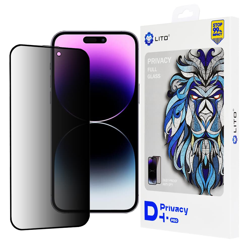 Lito D+ Pro Privacy iPhone 14 Pro Max Černá