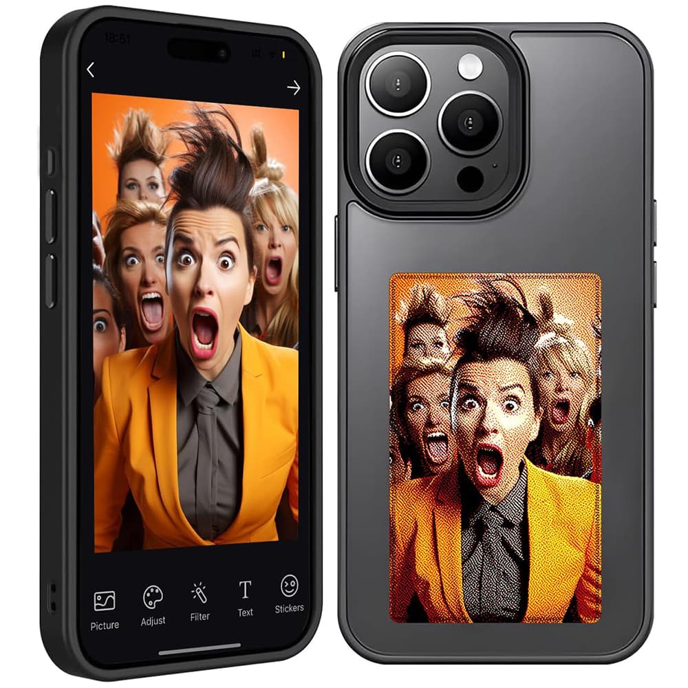 Techsuit Chytrá obrazovka NFC iPhone 15 Pro Černá - náhled 1