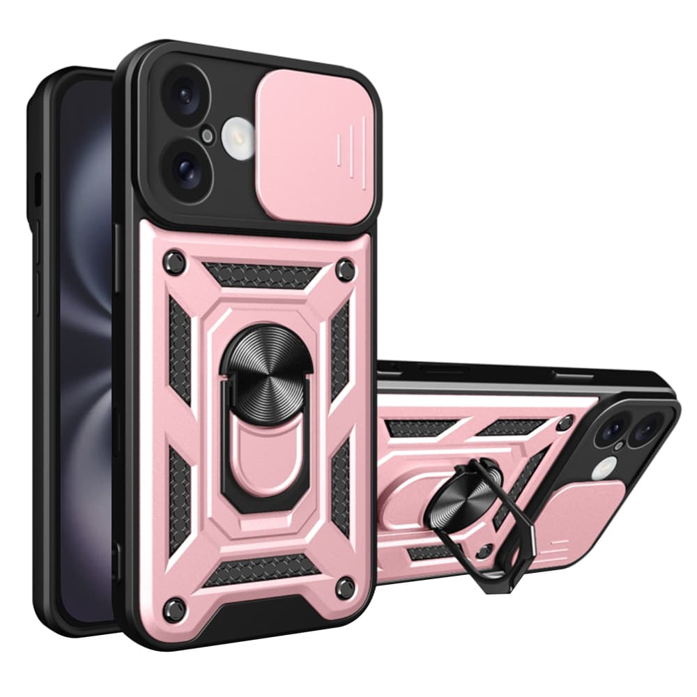 Techsuit CamShield Series iPhone 16 Plus Růžové zlato - náhled 1