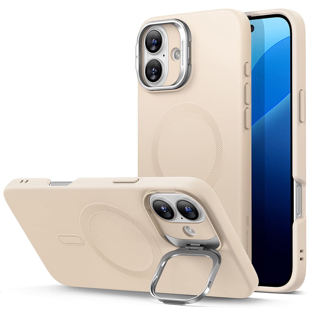 ESR Cloud Soft HaloLock Kickstand iPhone 16 Plus Světle hnědá - náhled 1