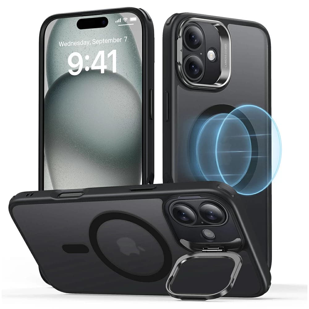 ESR Hybridní HaloLock Kickstand iPhone 16 Matná Černá - náhled 1
