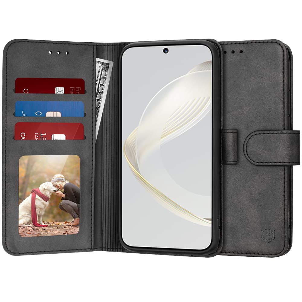 Techsuit Pouzdro Kniha Huawei nova 11 nova 12s Černé - náhled 1