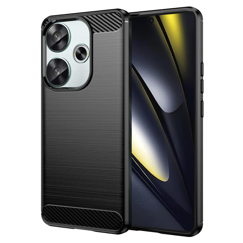 Techsuit Karbon Silikon Xiaomi Poco F6 Černý - náhled 1