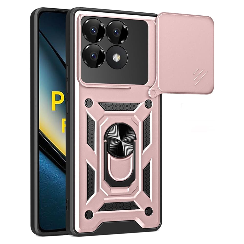 Techsuit CamShield řada Xiaomi Poco F6 Pro Růžové zlato - náhled 1