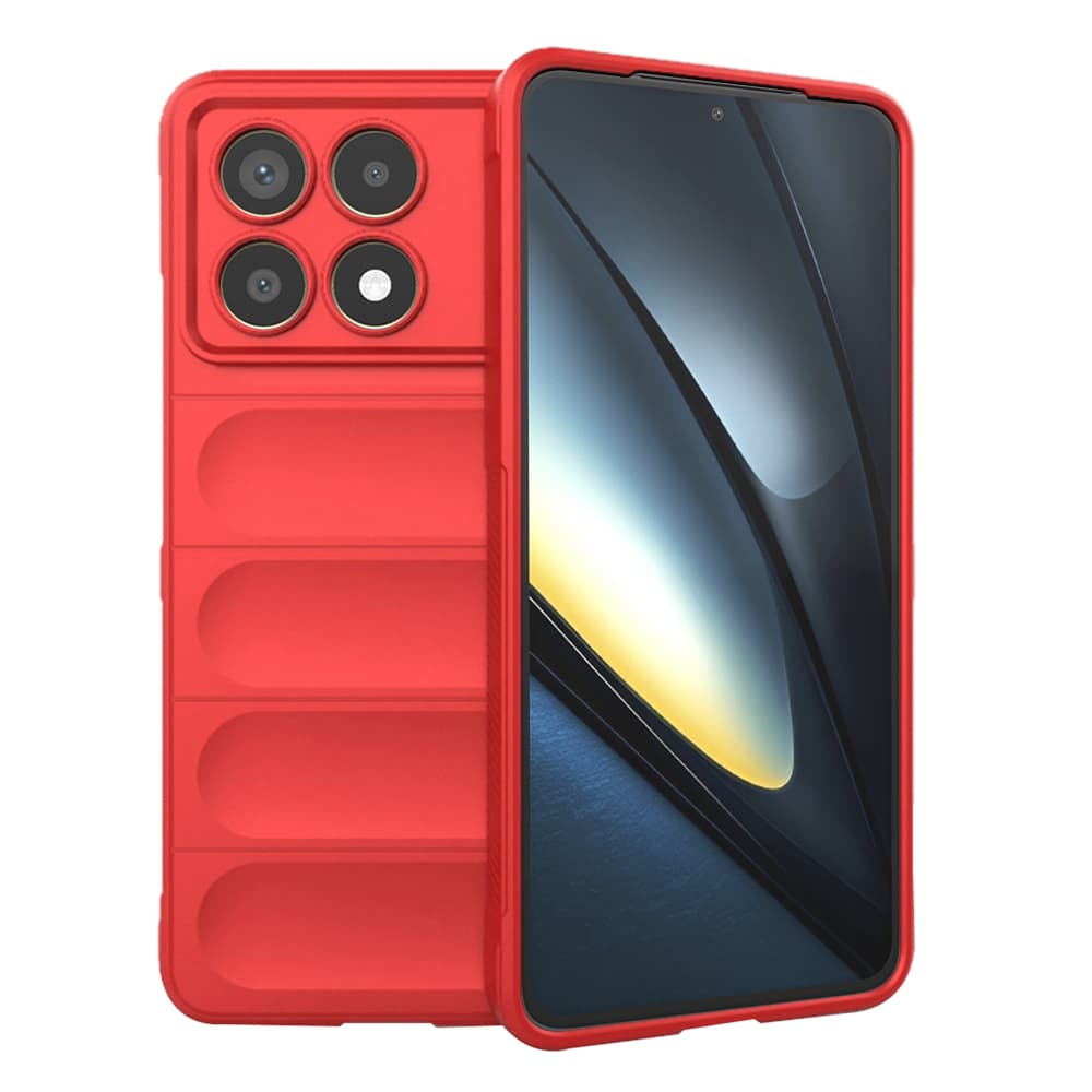 Techsuit Kouzelný Štít Xiaomi Poco F6 Pro Červený - náhled 1