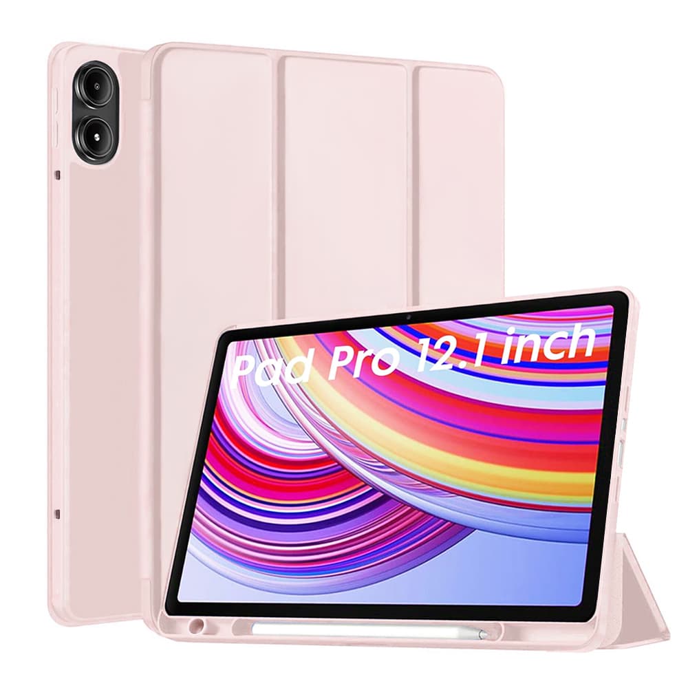 Techsuit Flex Trifold s držákem tužky Redmi Pad Pro Poco Pad Růžová - náhled 1