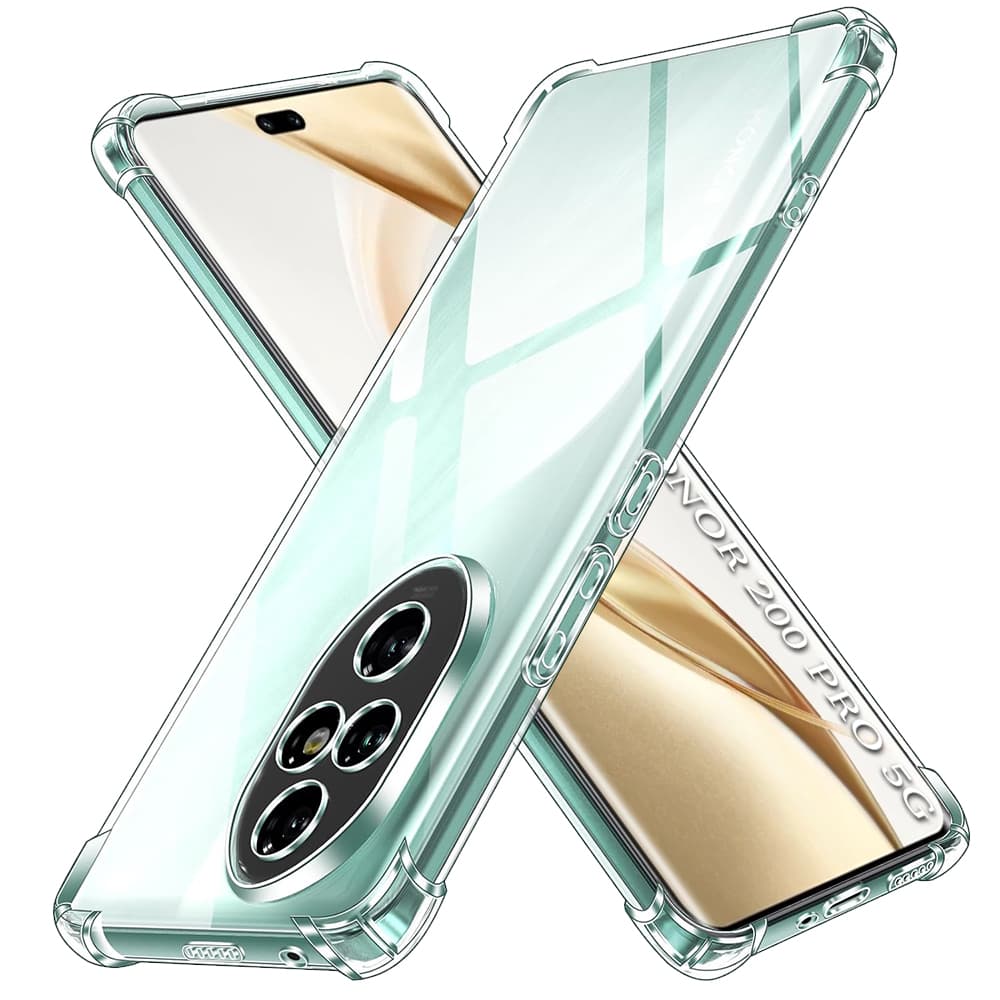 Techsuit Nárazuvzdorný Průhledný Silikonový Honor 200 Pro Clear - náhled 1