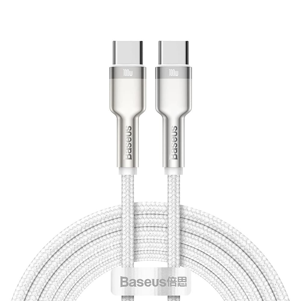 Baseus Datový kabel Cafule Series Metal CATJK-C02 Type-C 100W 1m Bílý - náhled 1
