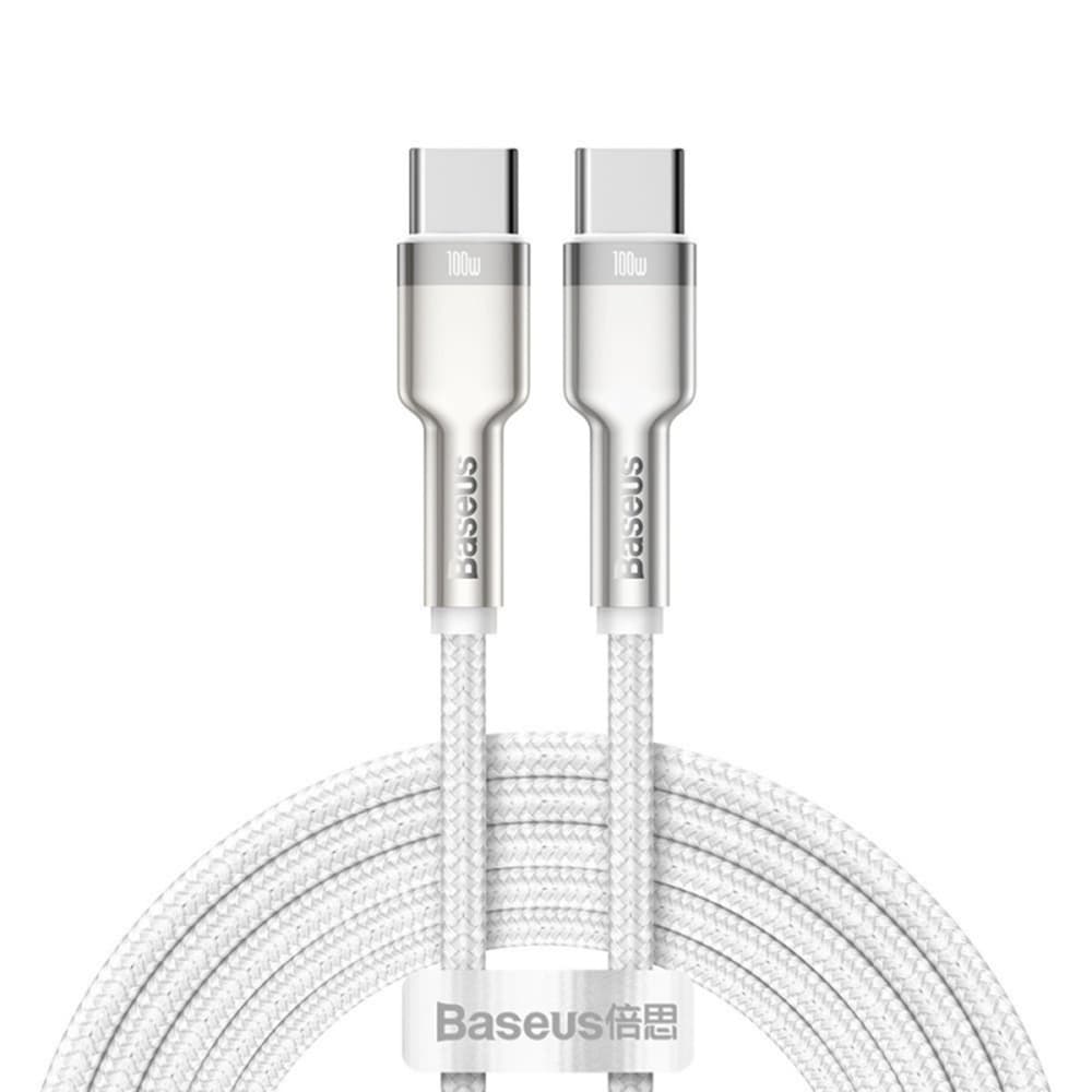 Baseus Kabel Cafule CATJK-D02 Type-C 100W 2m Bílá - náhled 1