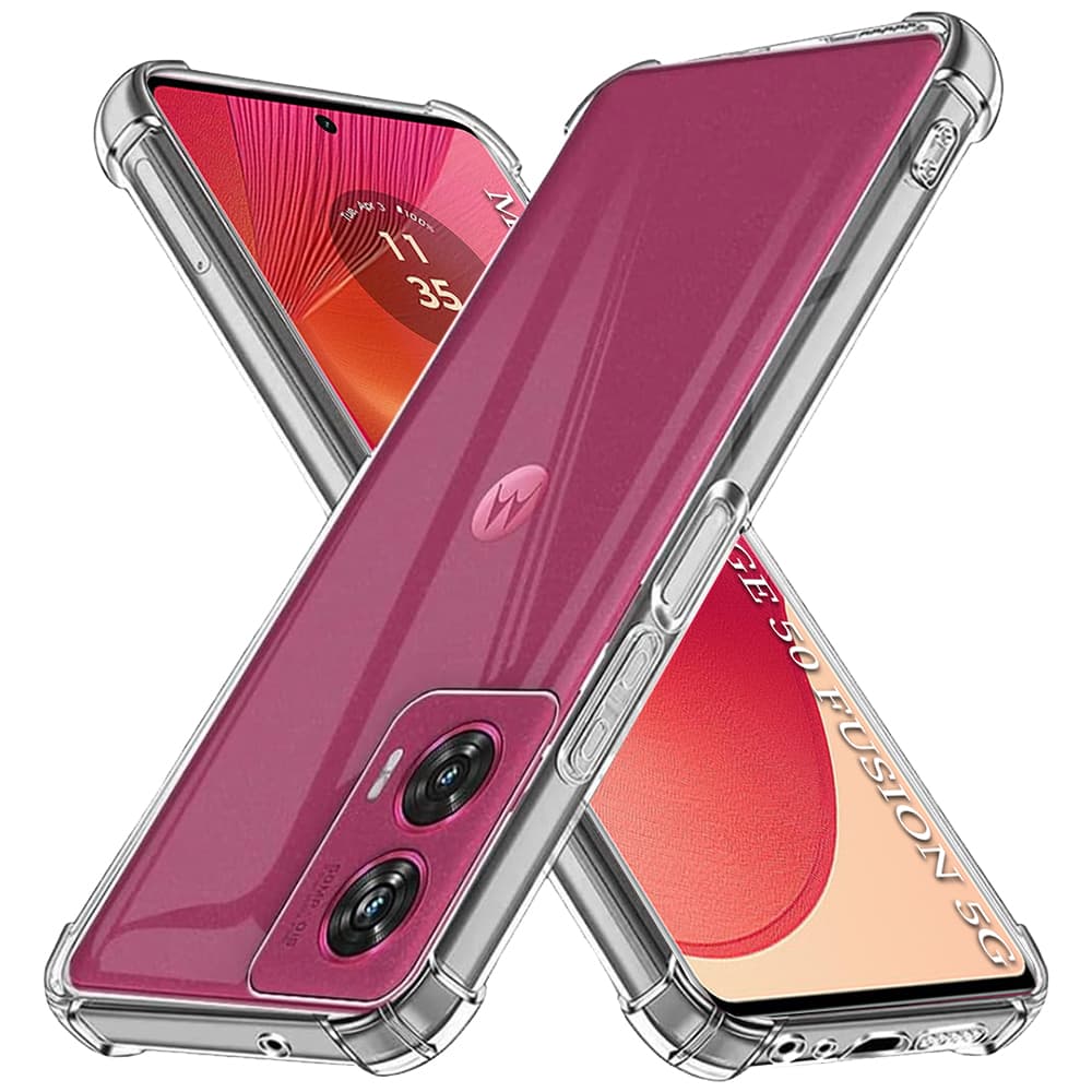 Techsuit Nárazuvzdorný Silikon Motorola Edge 50 Fusion Clear - náhled 1