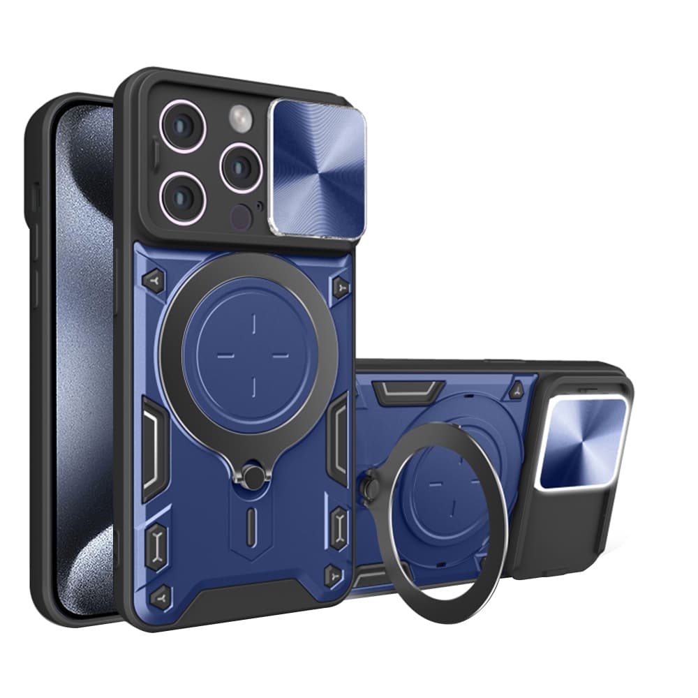 Techsuit CamGuard Pro iPhone 15 Pro Modrý - náhled 1