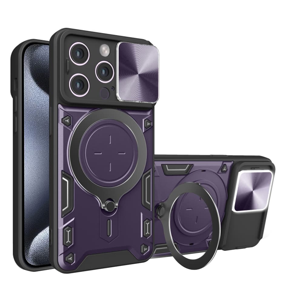 Techsuit CamGuard Pro iPhone 15 Pro Fialový - náhled 1