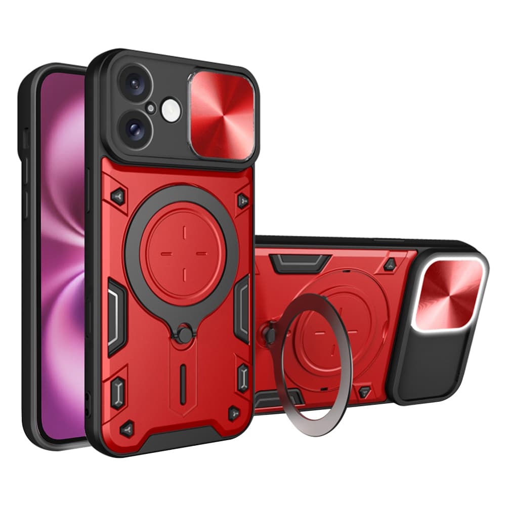 Techsuit CamGuard Pro iPhone 16 Plus Červený - náhled 1