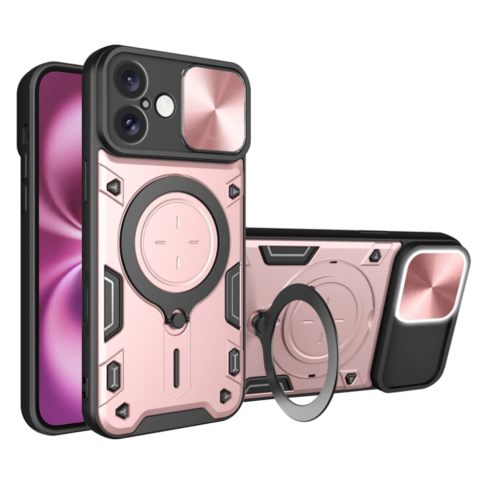 Techsuit CamGuard Pro iPhone 16 Plus Růžové zlato - náhled 1