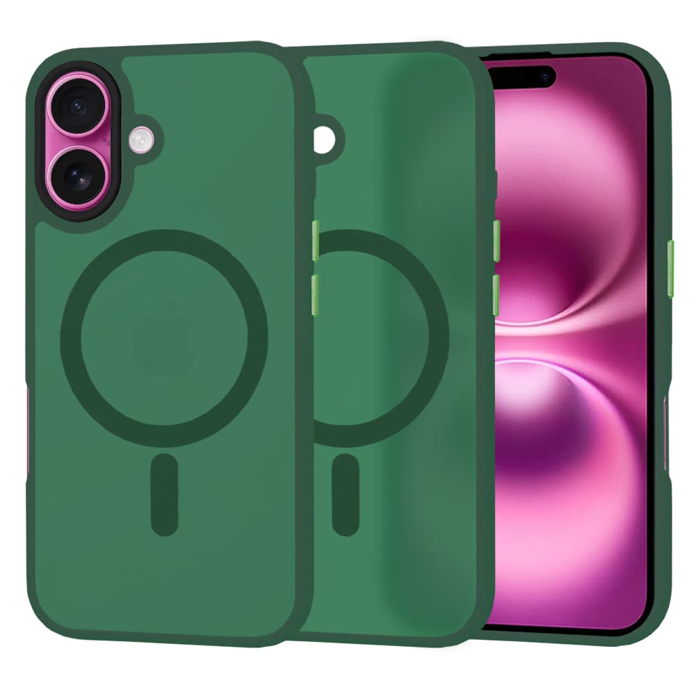 Techsuit HaloFrost MagSafe obal iPhone16Plus Midnight Green - náhled 1