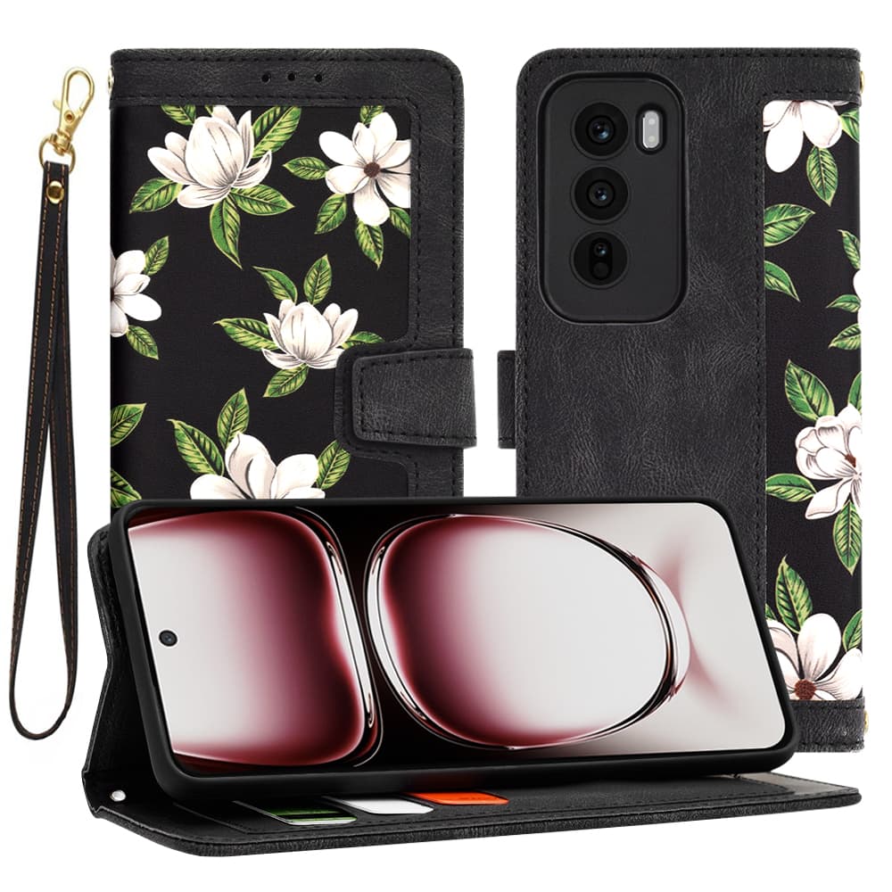 Techsuit FlipCraft obal Oppo Reno12 Pro Flowers of the Dawn - náhled 1