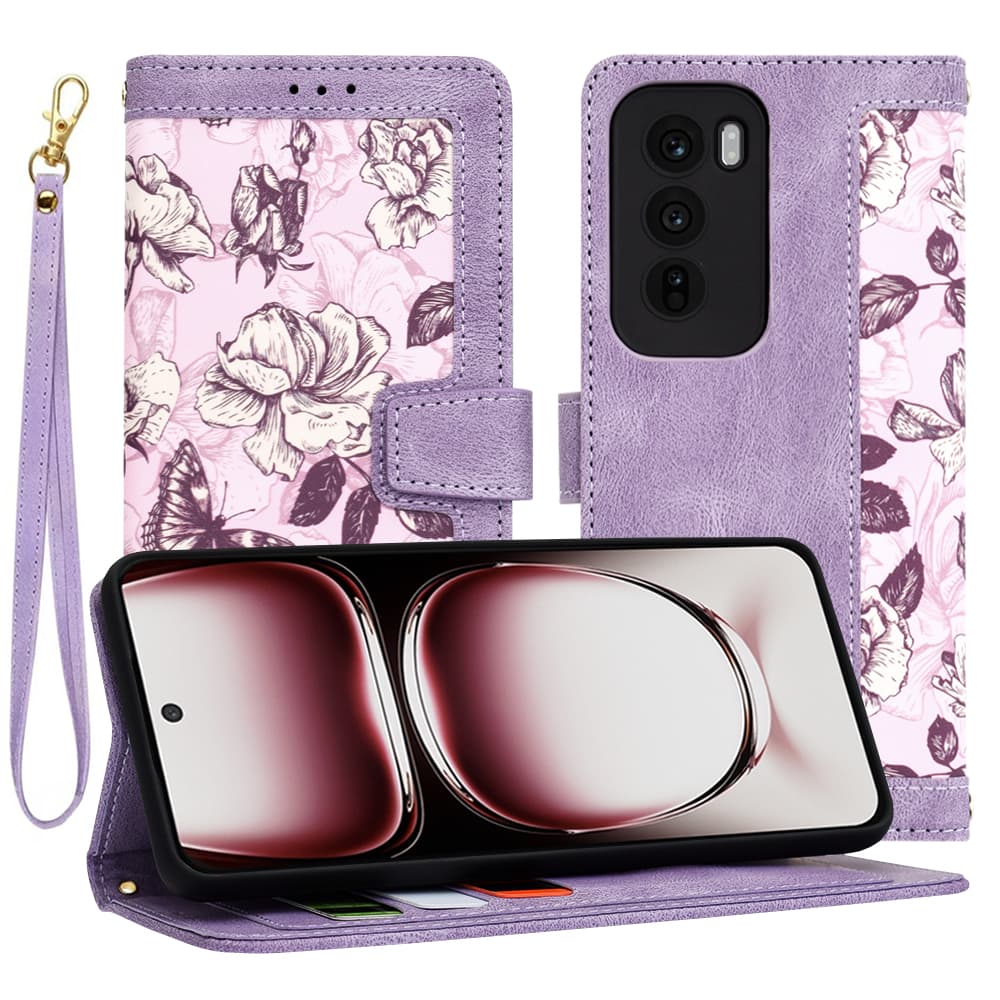 Techsuit FlipCraft kryt Oppo Reno12 Pro Mysterious Purple - náhled 1