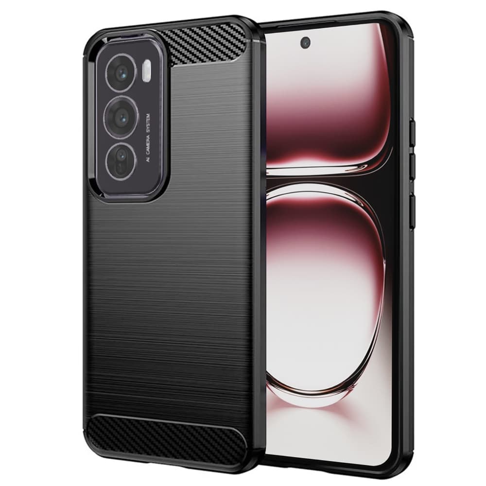 Techsuit Karbon Silikon Oppo Reno12 Pro Black - náhled 1