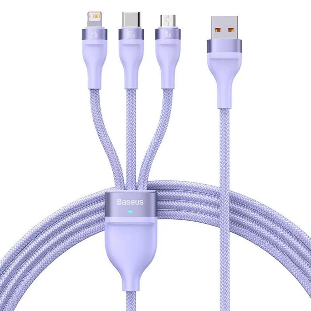 Baseus Flash Series 2 USB C Lightning MicroUSB 100W 1.2m - náhled 1