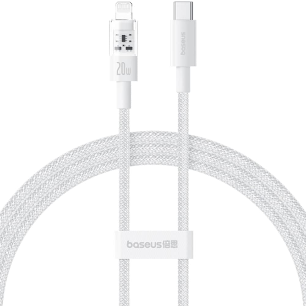 Baseus Data Cable Gem USB-C to Lightning 20W 2m Moon White - náhled 1