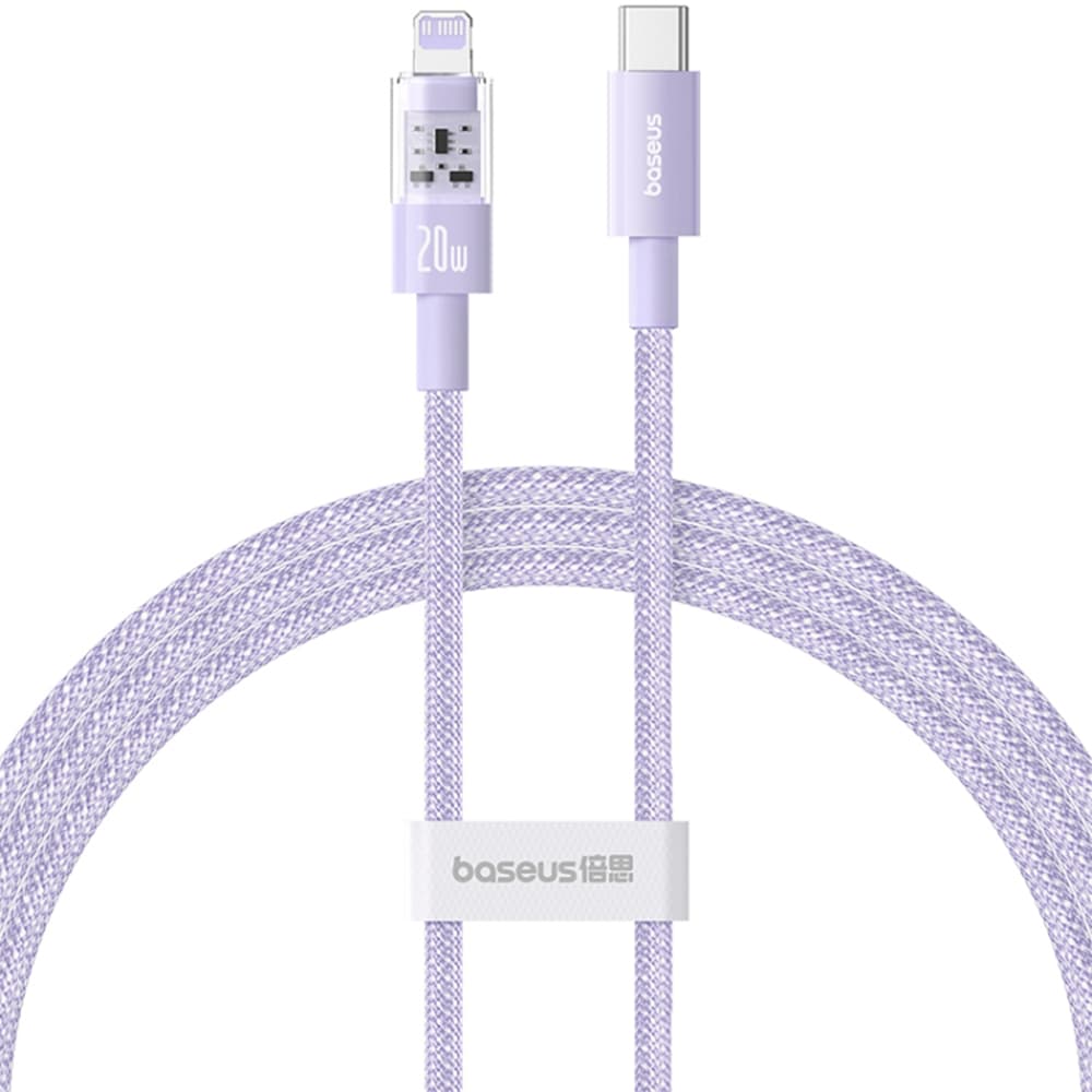 Baseus DataCable Gem USB-C na Lightning 20W 2m NebulaPurple - náhled 1