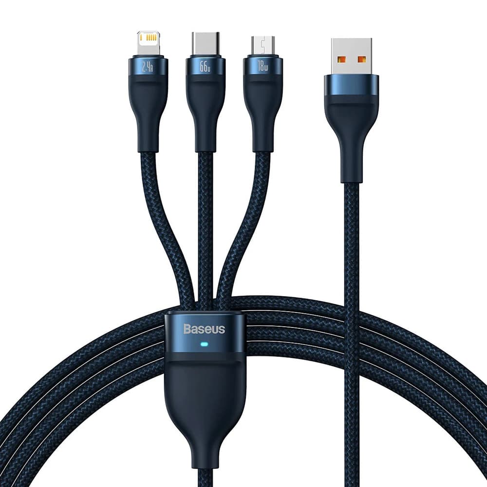 Baseus Data Cable Flash Series 2 CASS040003 66W 1.2m modrý - náhled 1