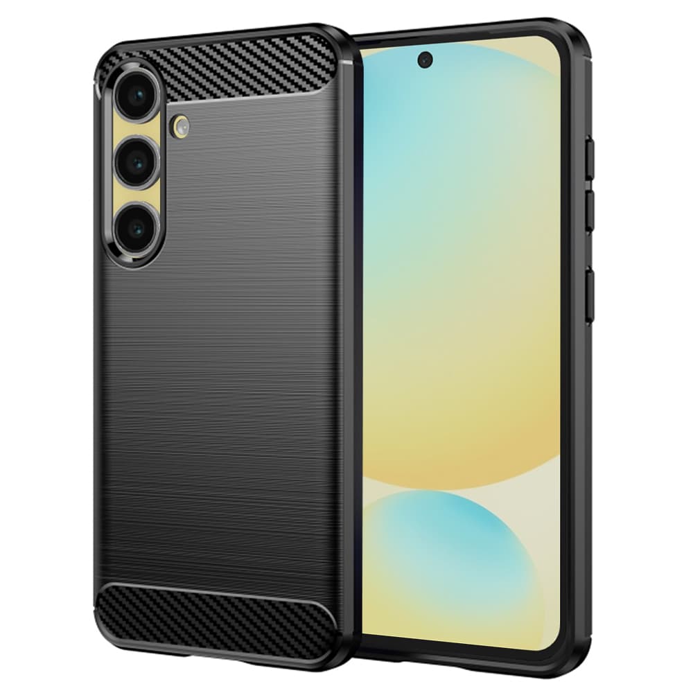 Techsuit Karbon Silikon Samsung Galaxy S24 FE Černý - náhled 1