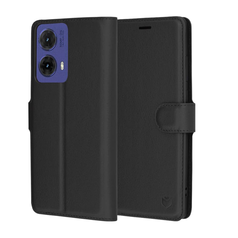 Techsuit Kožené pouzdro Motorola Moto G85 Černá - náhled 1