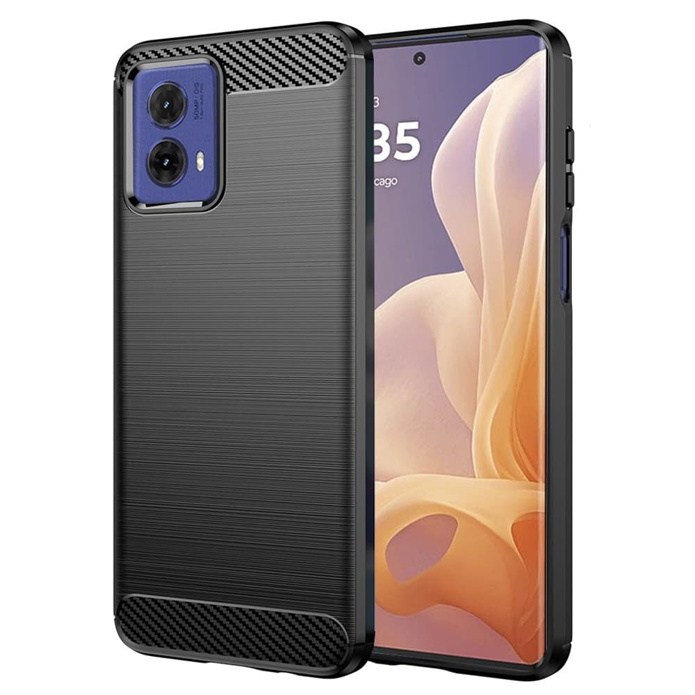Techsuit Carbon Silicone pouzdro Motorola Moto G85 černé - náhled 1