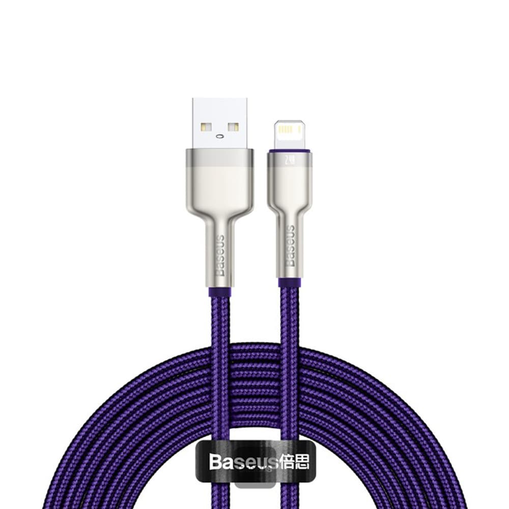 Baseus Cafule Metal CALJK-B05 USB Lightning 2.4A 2m fialový - náhled 1