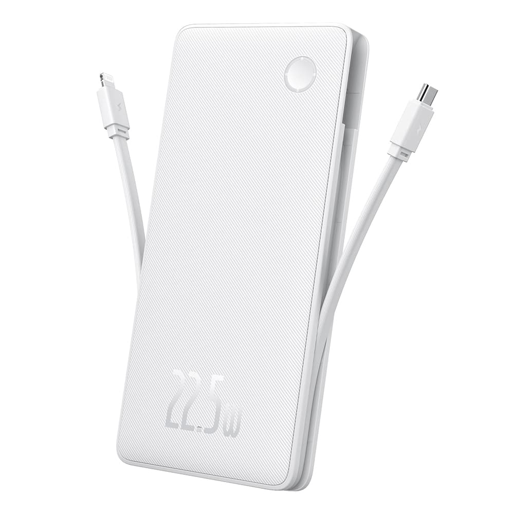 Baseus Power Bank Airpow Air Lite duální kabel 10000mAh bílá - náhled 1