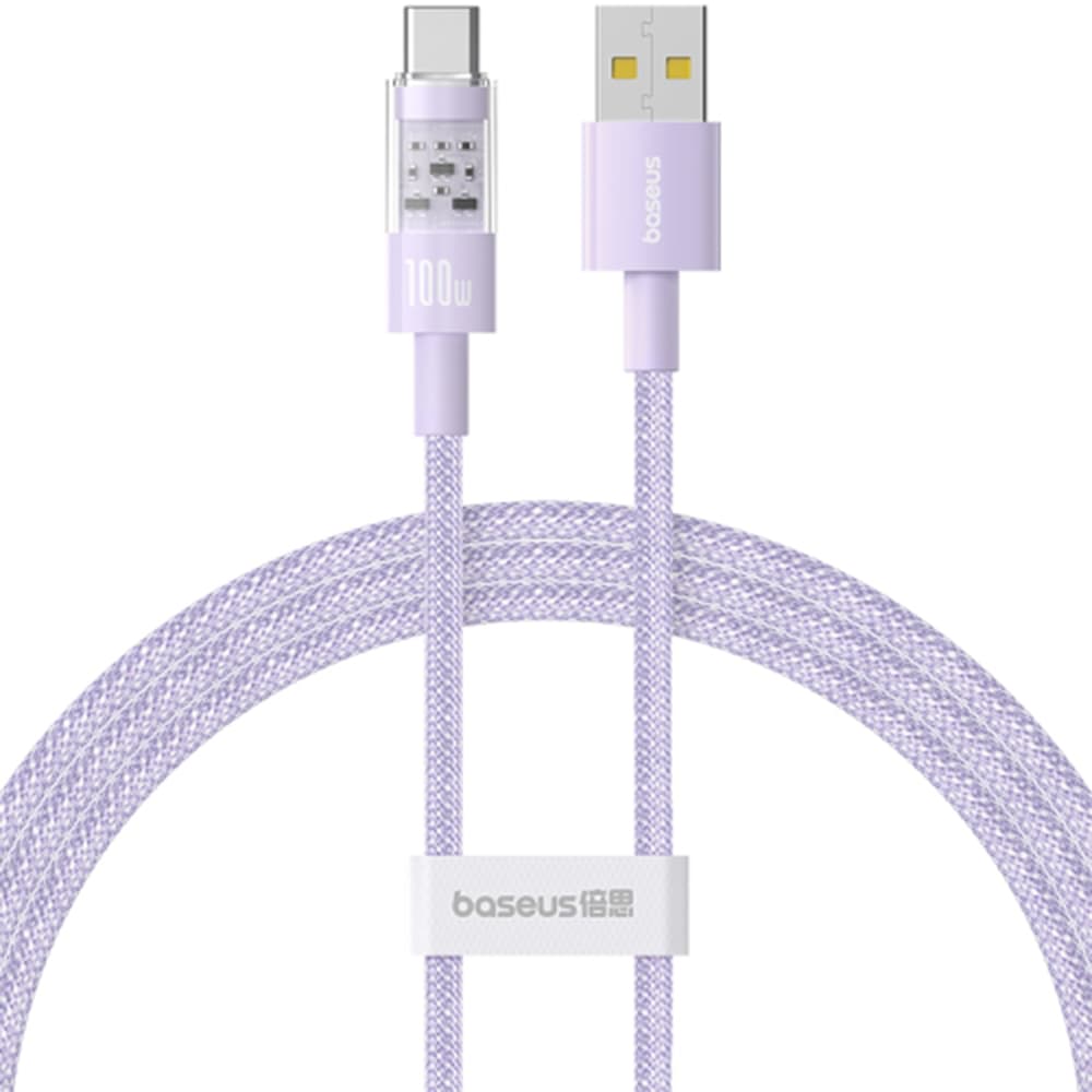Baseus Data Cable Gem USB to Type-C 100W 1m Nebula Purple - náhled 1
