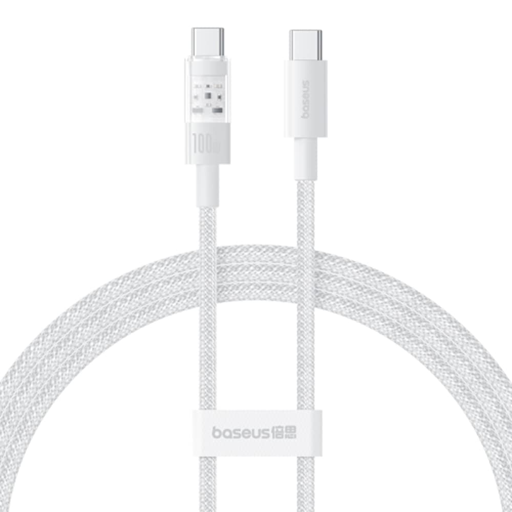 Baseus Data Cable Gem Type-C na Type-C 100W 1m Měsíční bílá - náhled 1