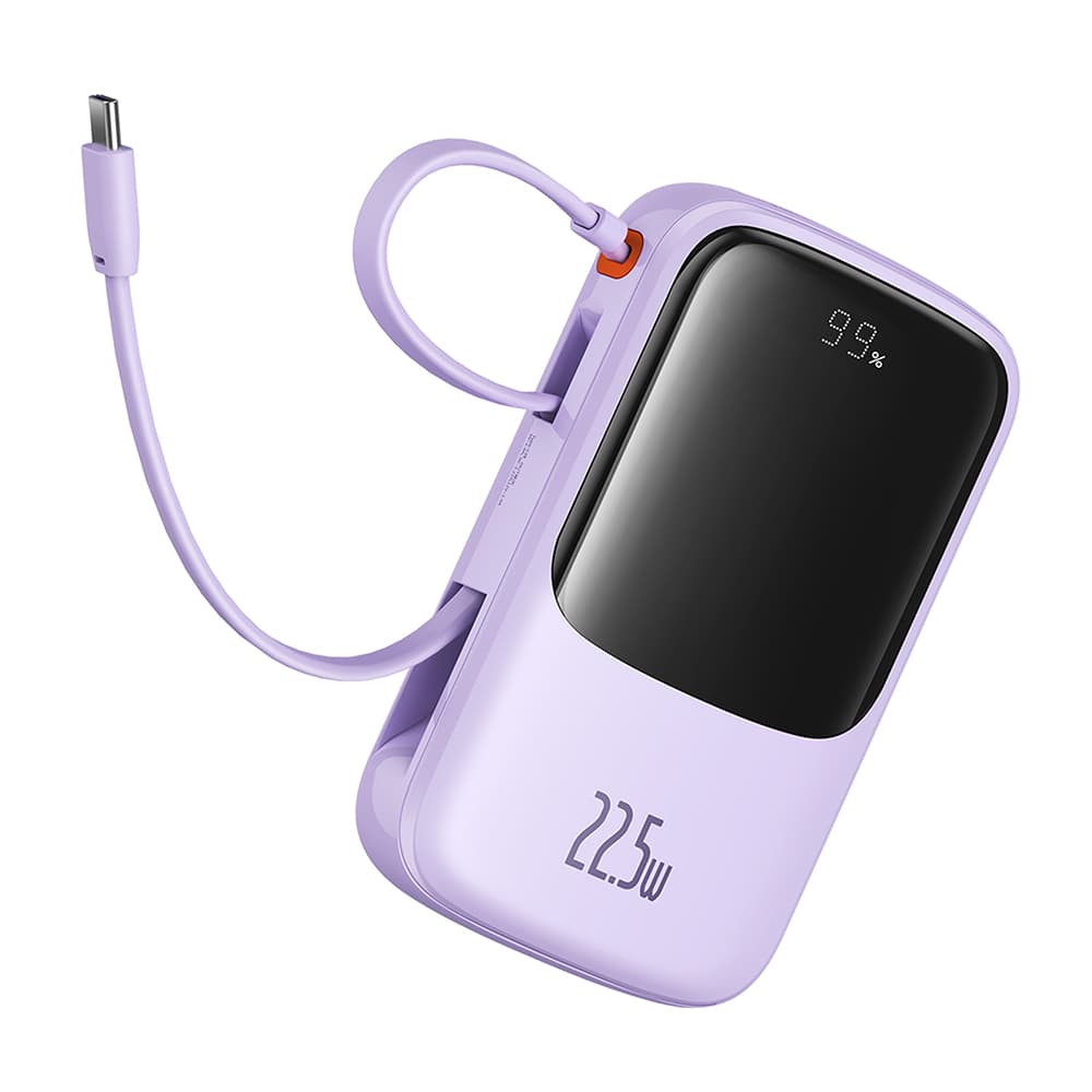 Baseus Powerbanka Qpow Pro+ 10000mAh Kabel Type-C Fialová