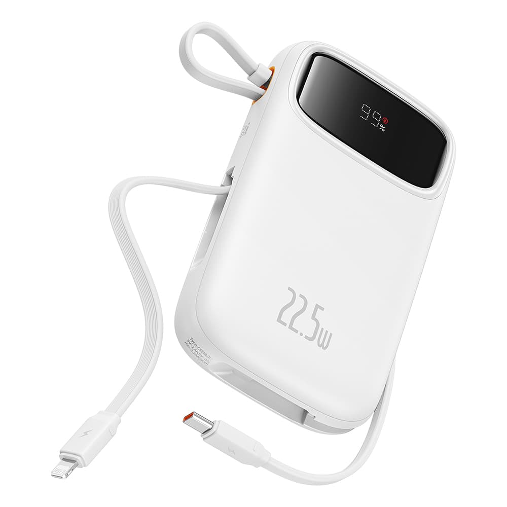 Baseus Power Bank Qpow Pro+ 10000mAh 22.5W White - náhled 1