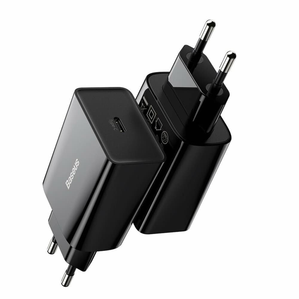 Baseus Speed Mini Nástěnná nabíječka 20W Type-C Černá - náhled 1