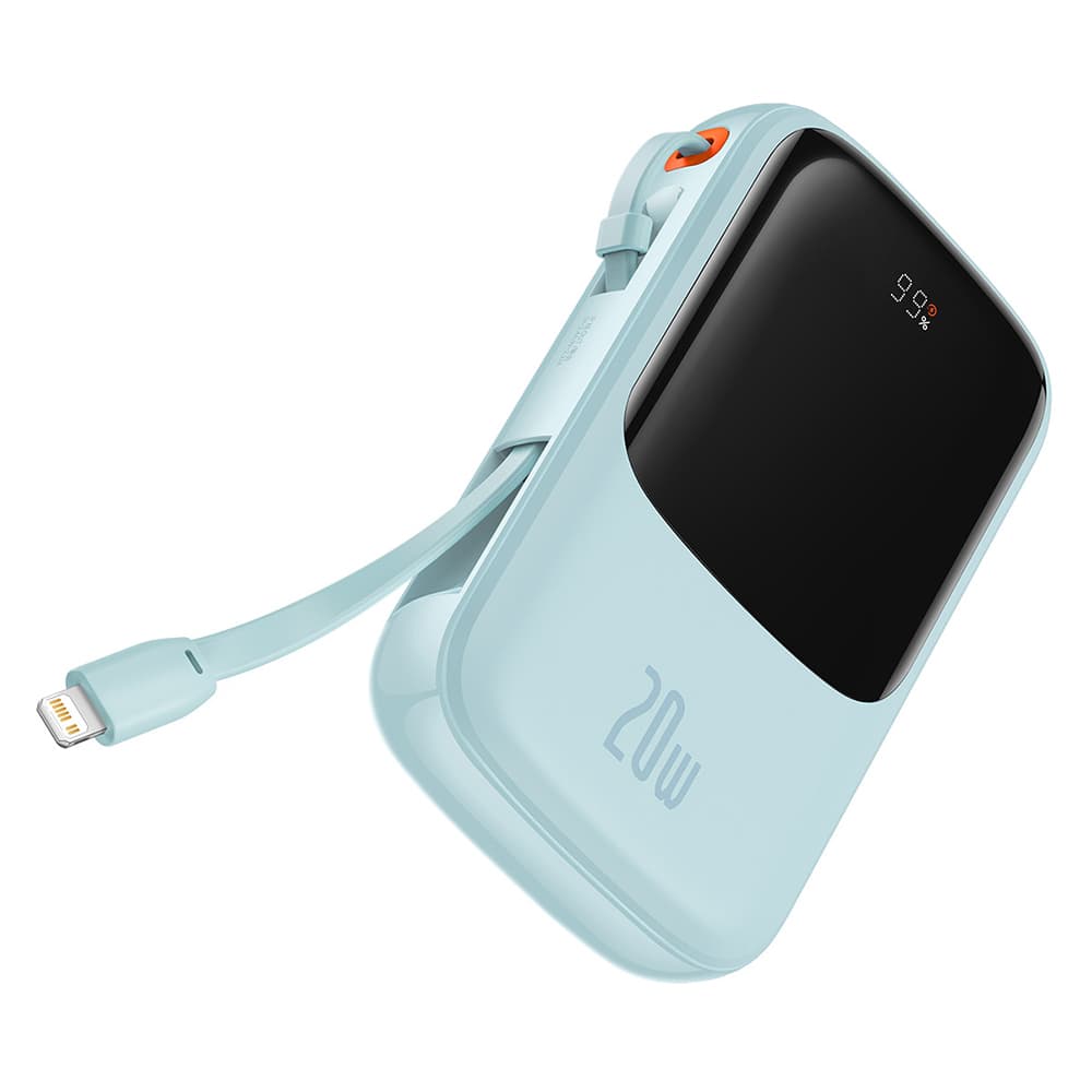 Baseus Powerbanka Qpow Pro 20000mAh 20W s kabelem USB-C Lightning Modrá - náhled 1