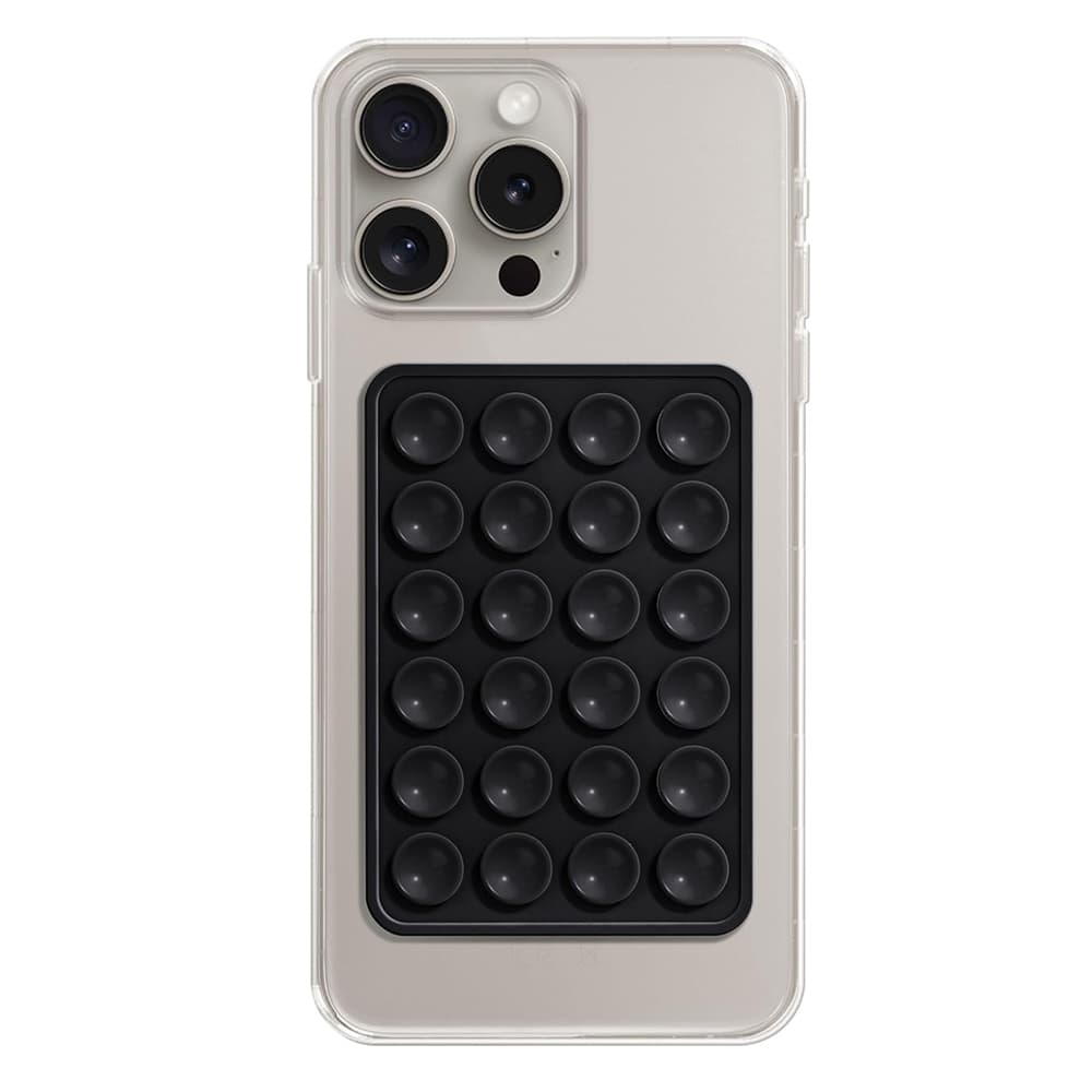 Techsuit SB-PAD přísavný držák na telefon silikon černý - náhled 1