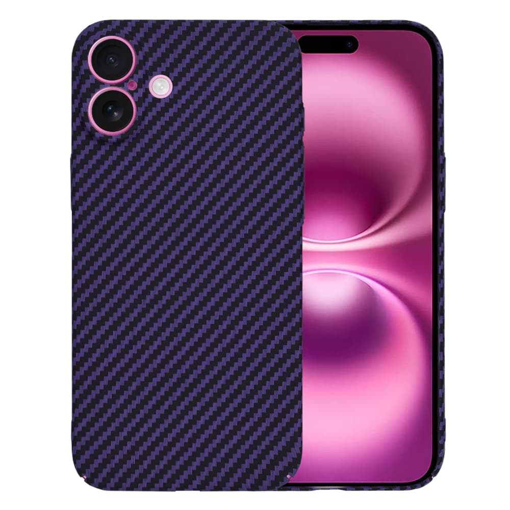 Techsuit Carbonite FiberShell iPhone 16 Plus fialový - náhled 1