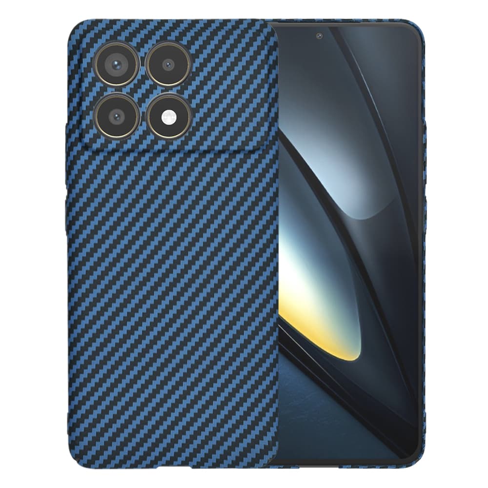 Techsuit Carbonite FiberShell Xiaomi Poco F6 Pro Cyan - náhled 1