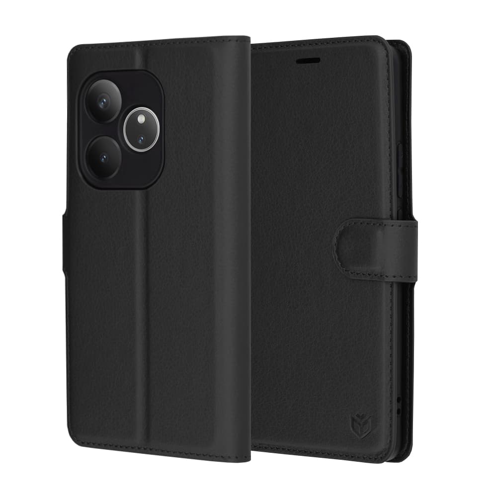 Techsuit Kožené pouzdro Realme GT 6 GT 6T Black - náhled 1