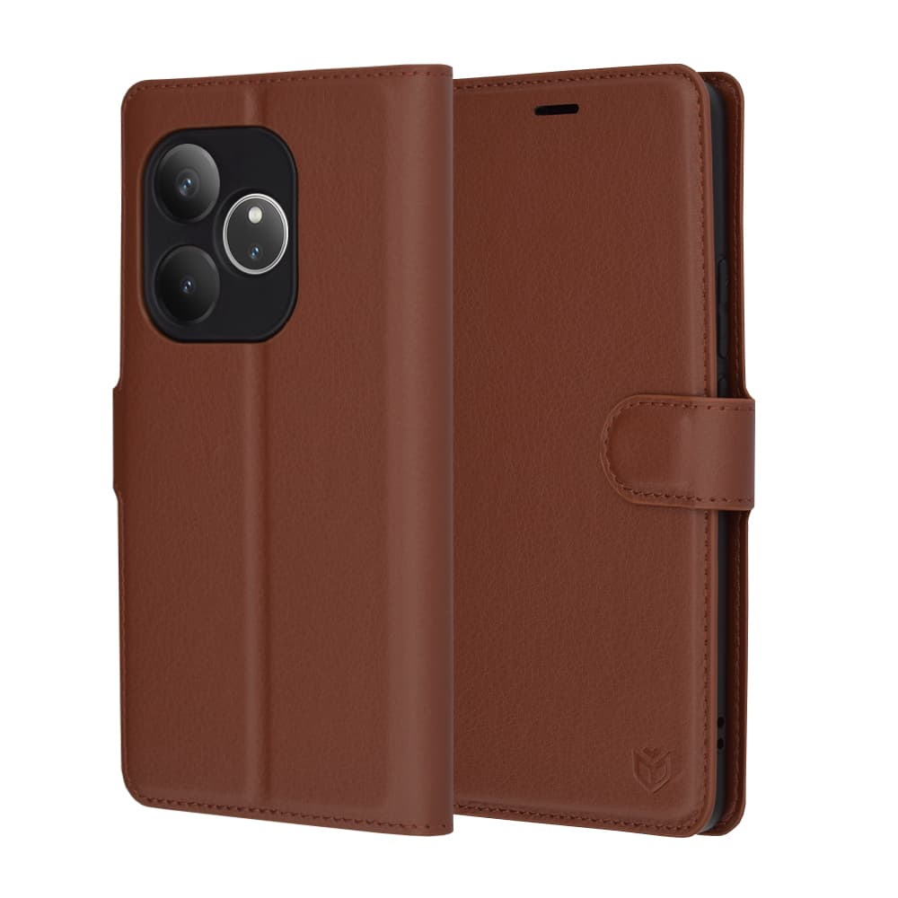 Techsuit kožené folio Realme GT 6 GT 6T hnědé - náhled 1
