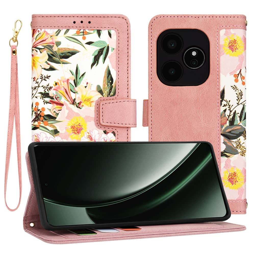 Techsuit FlipCraft kryt Realme GT 6 GT 6T Sweetheart Pink - náhled 1