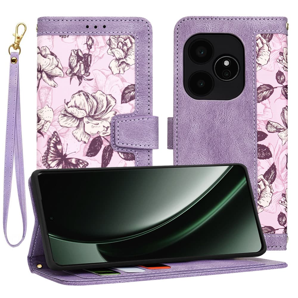 Techsuit FlipCraft obal Realme GT 6 GT 6T Mysterious Purple - náhled 1