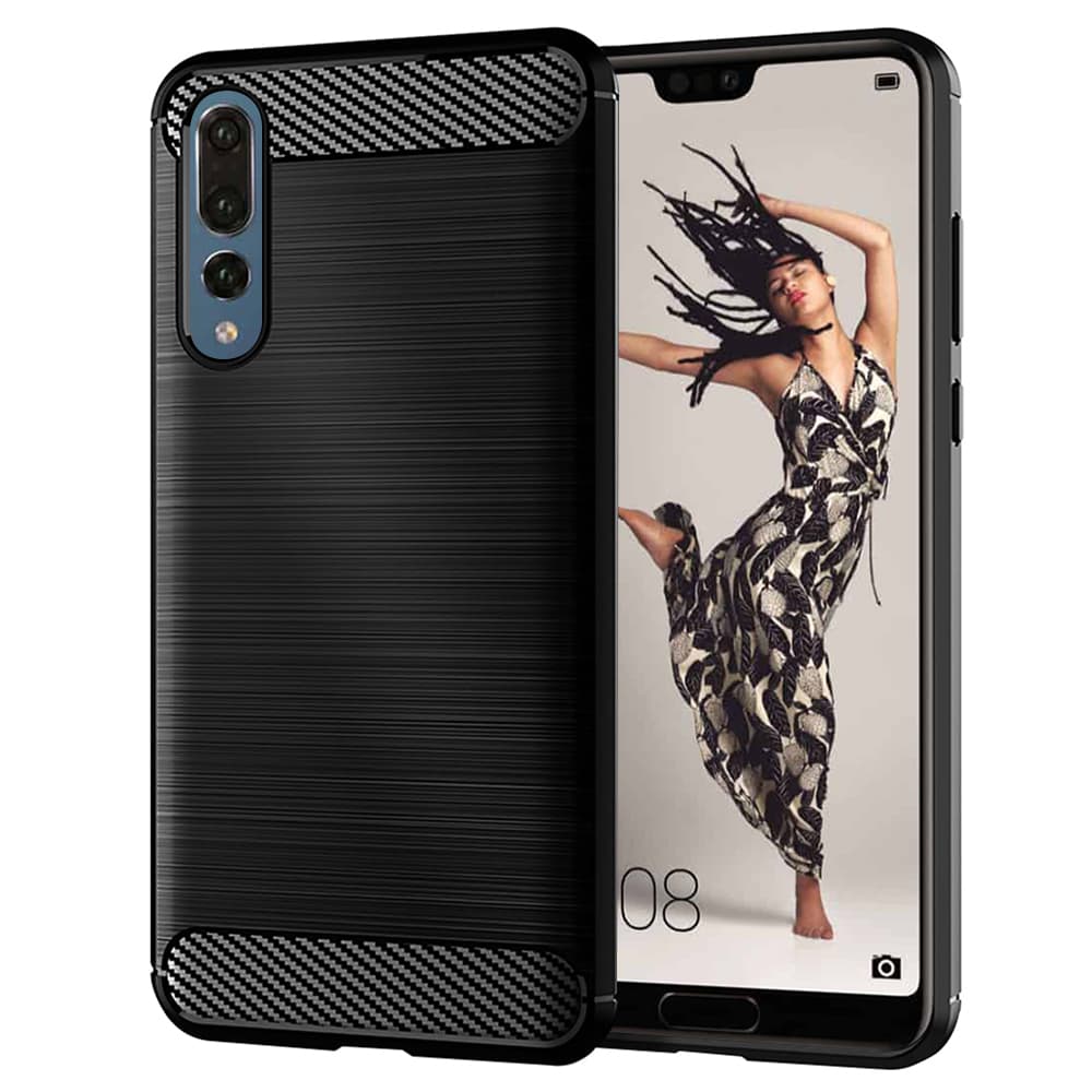 Techsuit Karbon Silikon Huawei P20 Pro Black - náhled 1