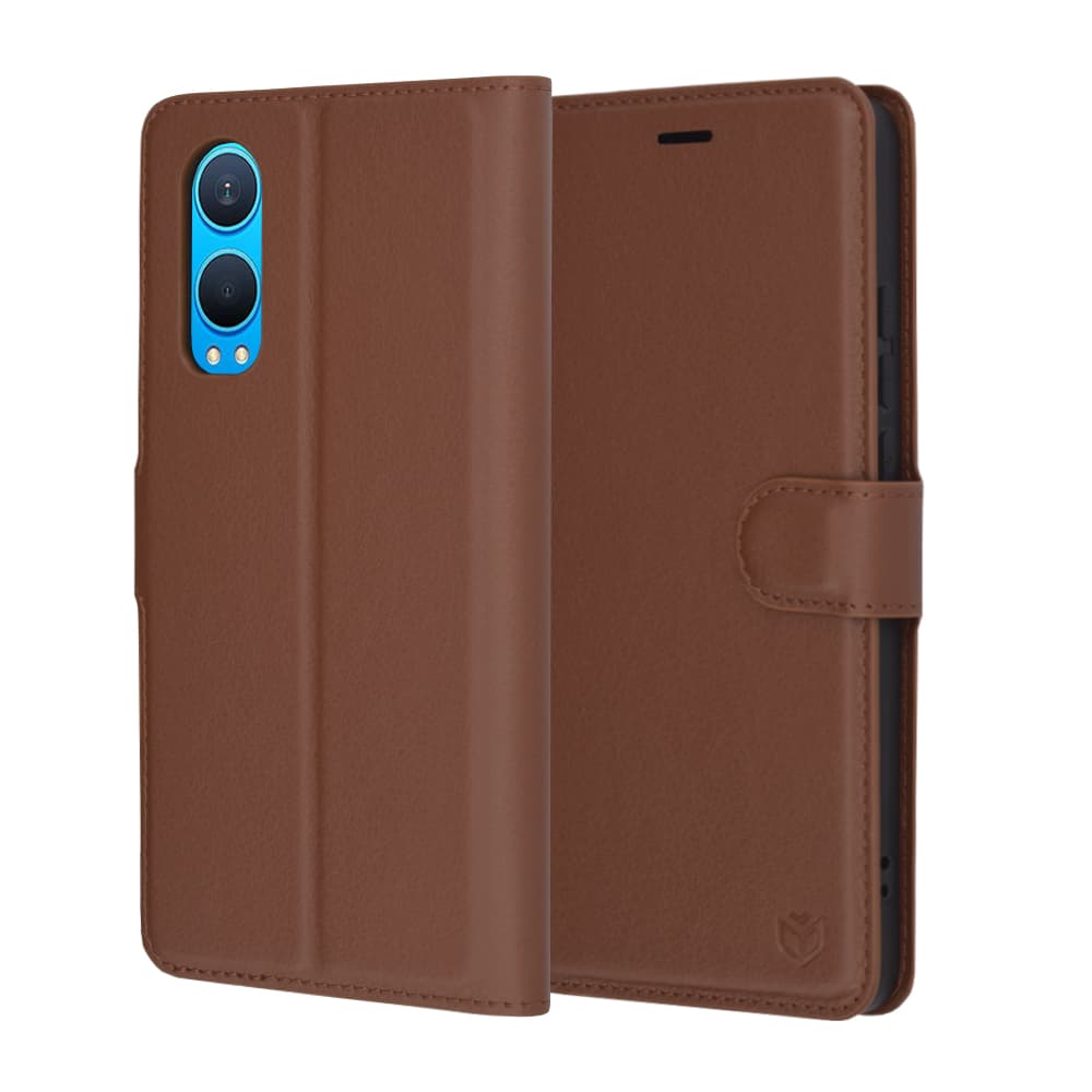 Techsuit kožené folio OnePlus Nord CE4 Lite hnědá - náhled 1