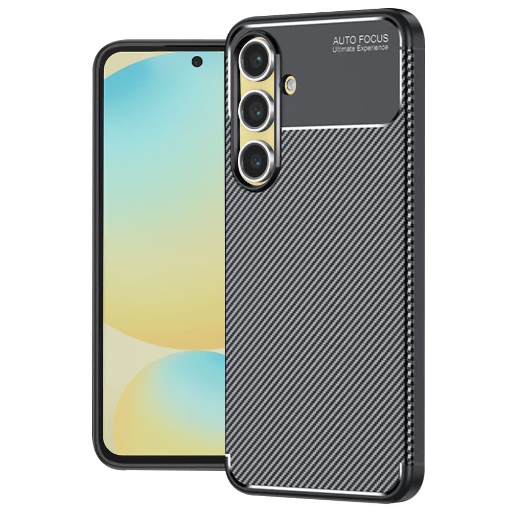 Techsuit CarbonFiber kryt Samsung Galaxy S24 FE černý - náhled 1