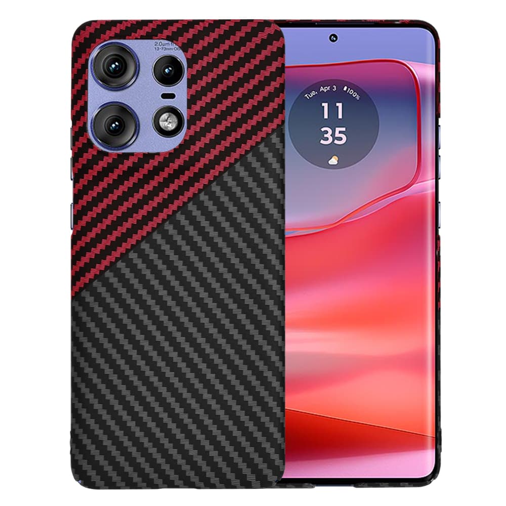 Techsuit Carbonite Motorola Edge 50 Pro Red Vortex pouzdro - náhled 1