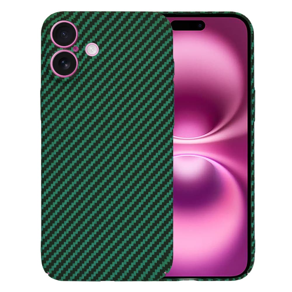 Techsuit Carbonite FiberShell pouzdro iPhone 16 Plus zelené - náhled 1
